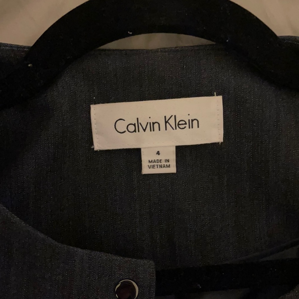 Navy Calvin Klein Skirt Suit Set
